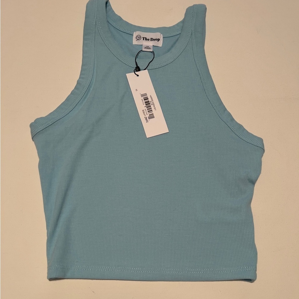 NWT The Drop Ribbed Black T-Shirt Size XS (E2)